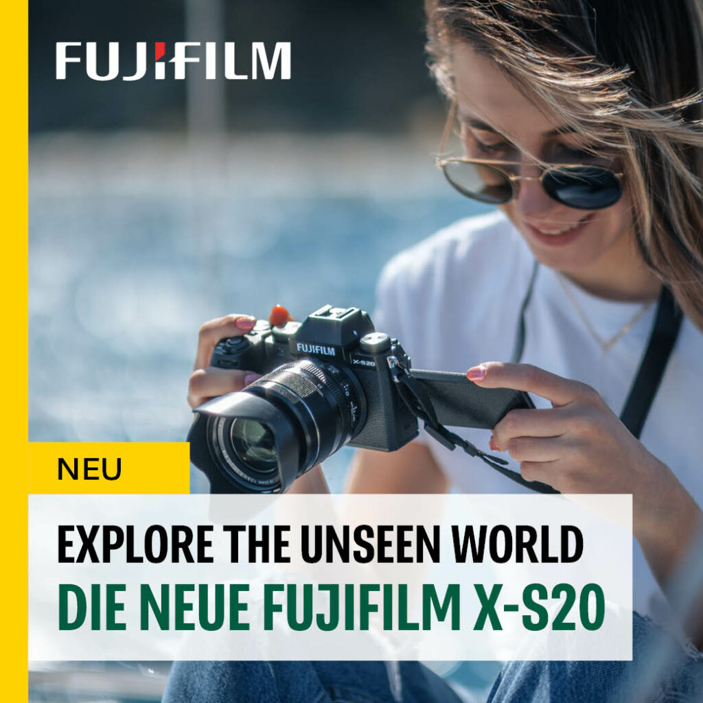 Vielseitige Reisekamera – Die spiegellose Systemkamera FUJIFILM X-S20 mit KI-Autofokus und langer Akkulaufzeit