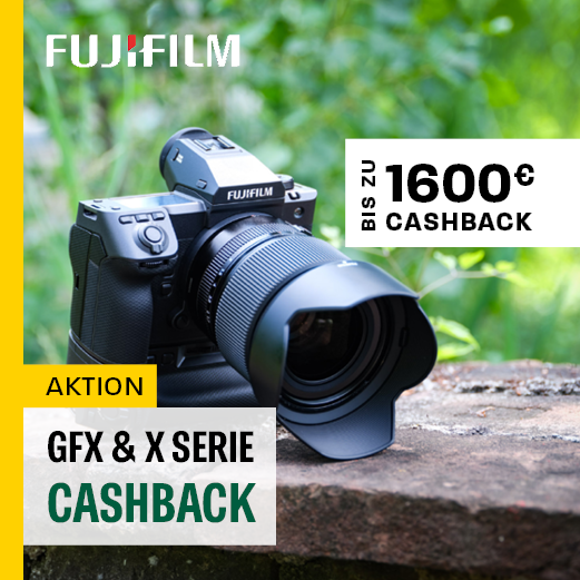 Teilnehmende Kamera oder Objektiv kaufen und bis zu € 1600,- Cashback erhalten.